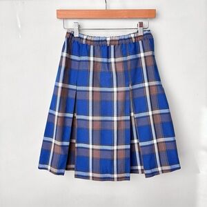 vintage plaid pleated skirt